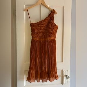 Club Monaco One Shoulder Pleated Cocktail Bourbon Frida Dress - size 8